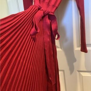 Classic and Comfy Red Wrap Dress